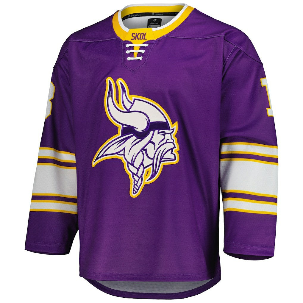 Justin Jefferson Minnesota Vikings Hockey Jersey - Purple - Fanatics