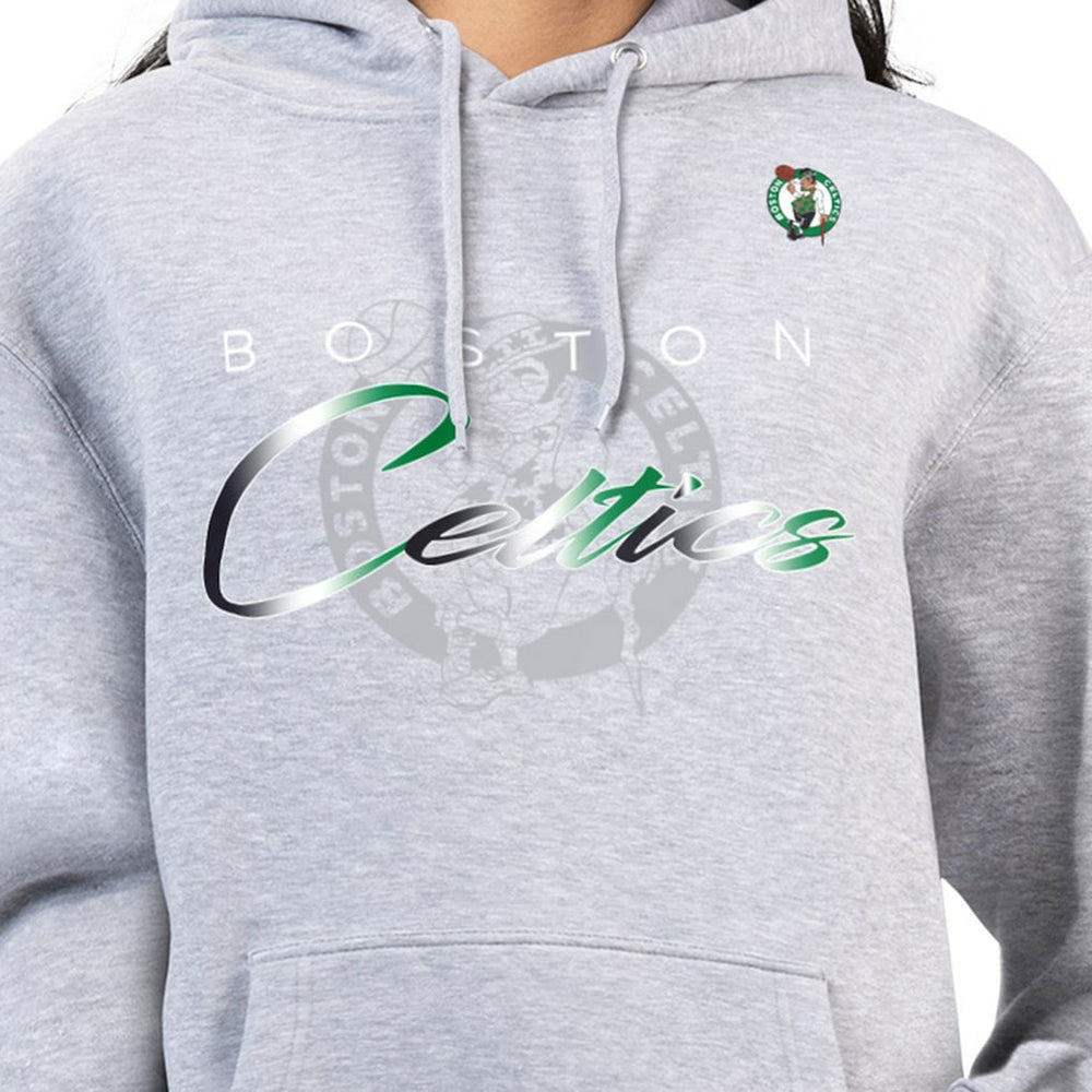 Boston Celtics G-III 4Her by Carl Banks Women's Shadow Logo Tri-Blend Fleece Hoodie Gray