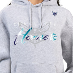 Charlotte Hornets G-III 4Her by Carl Banks Women's Shadow Logo Tri-Blend Fleece Hoodie Gray