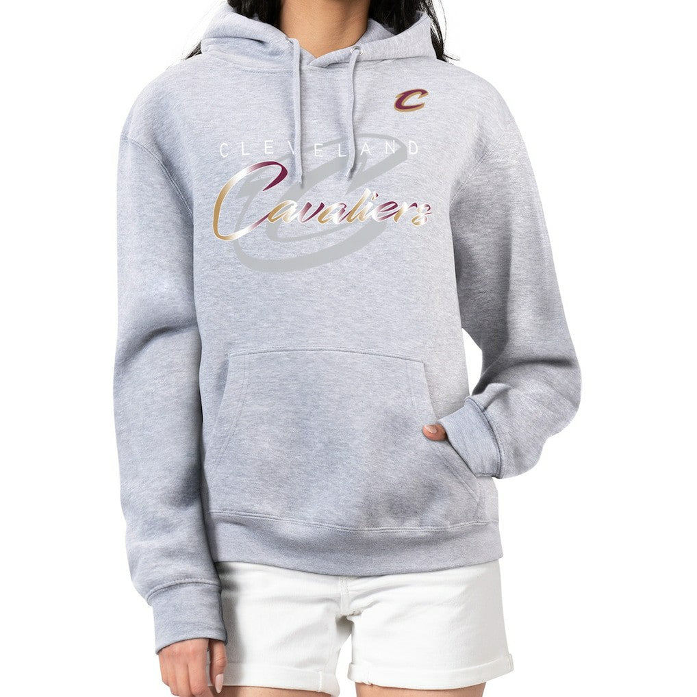 Cleveland Cavaliers G-III 4Her by Carl Banks Women's Shadow Logo Tri-Blend Fleece Hoodie Gray