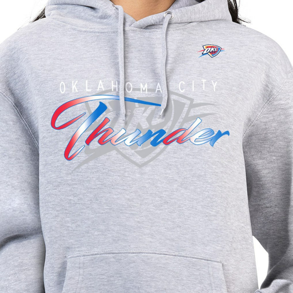 Oklahoma City Thunder G-III 4Her by Carl Banks Women's Shadow Logo Tri-Blend Fleece Hoodie Gray