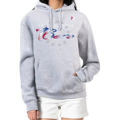 Philadelphia 76ers G-III 4Her by Carl Banks Women's Shadow Logo Tri-Blend Fleece Hoodie Gray