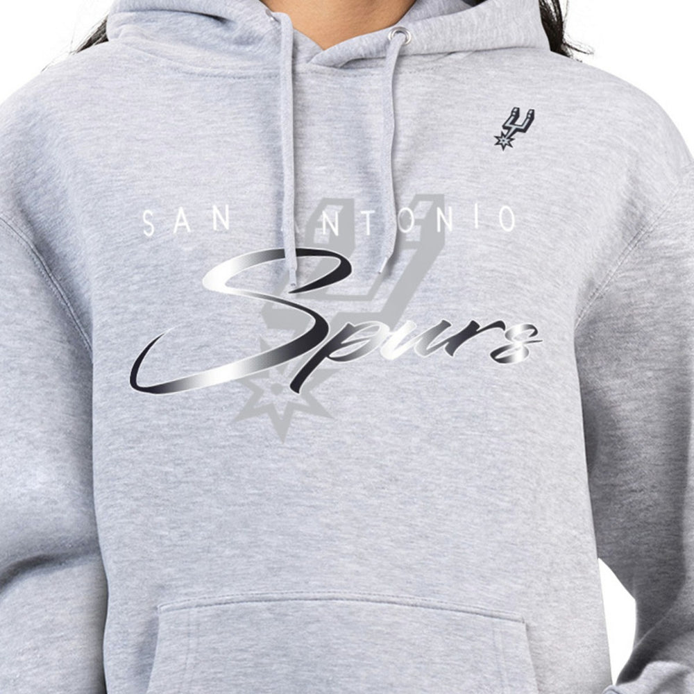 San Antonio Spurs G-III 4Her by Carl Banks Women's Shadow Logo Tri-Blend Fleece Hoodie Gray