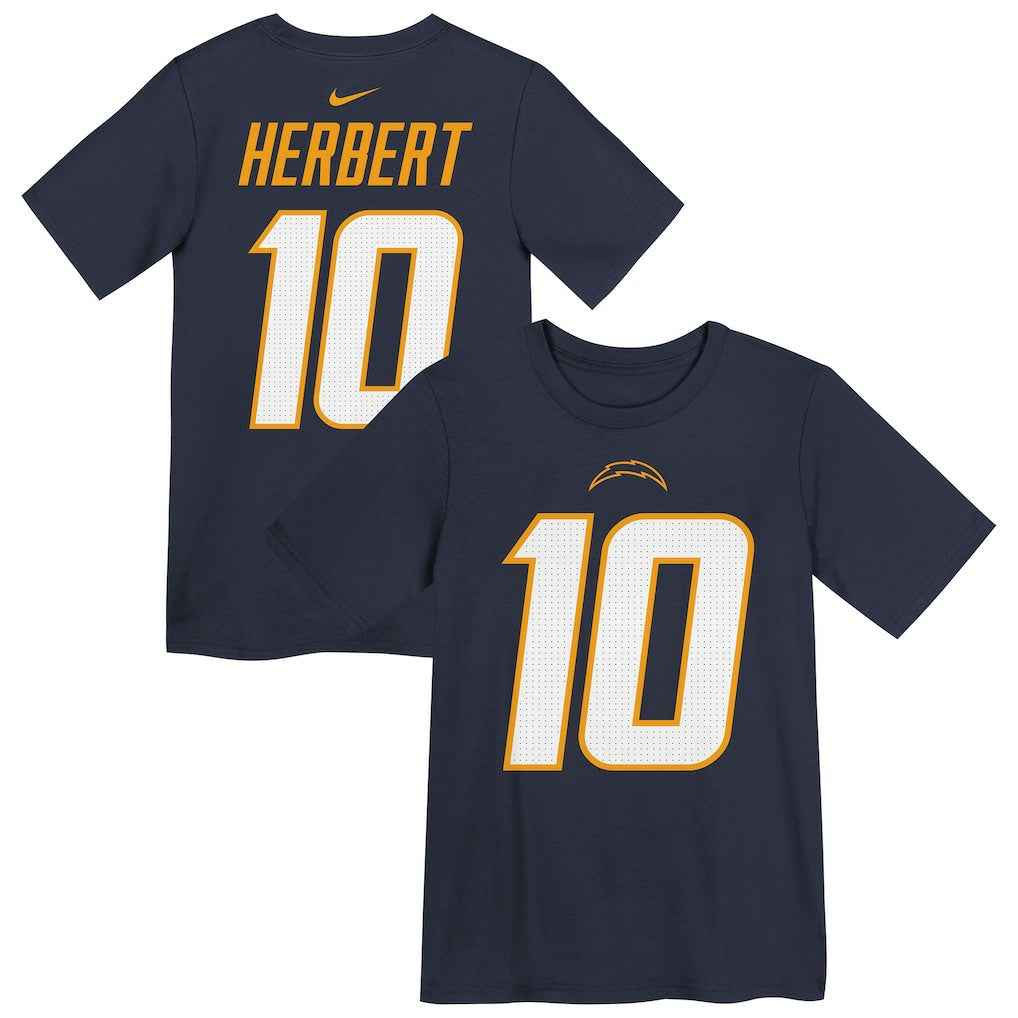 Justin Herbert Los Angeles Chargers Youth Name & Number T-Shirt - Navy - Nike