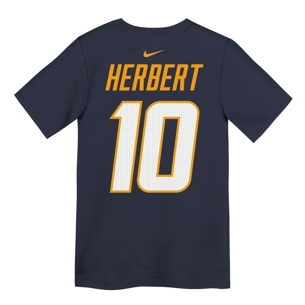 Justin Herbert Los Angeles Chargers Youth Name & Number T-Shirt - Navy - Nike