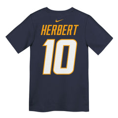 Justin Herbert Los Angeles Chargers Youth Name & Number T-Shirt - Navy - Nike