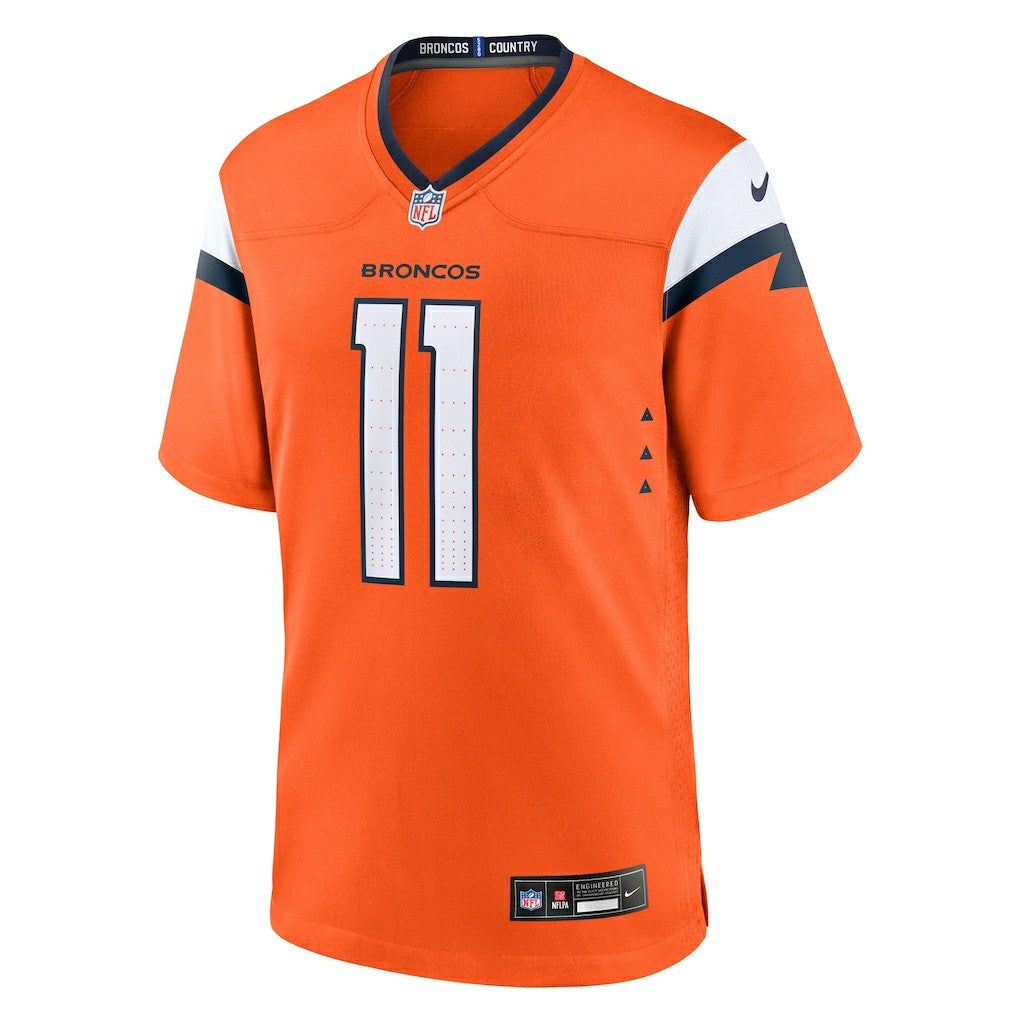 Troy Franklin Denver Broncos Team Game Jersey - Orange - Nike