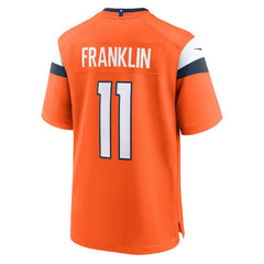 Troy Franklin Denver Broncos Team Game Jersey - Orange - Nike