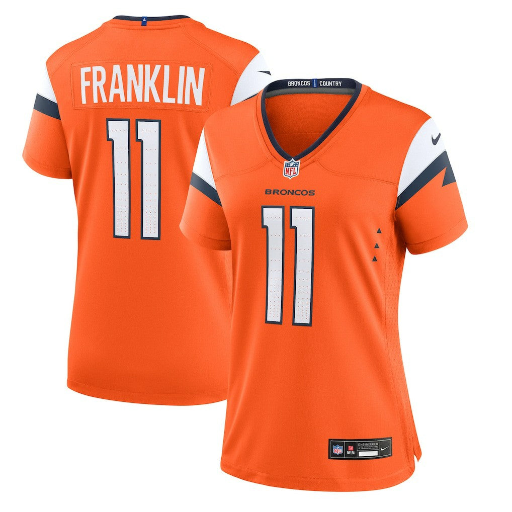 Troy Franklin Denver Broncos Women's Team Game Jersey - Orange - Nike