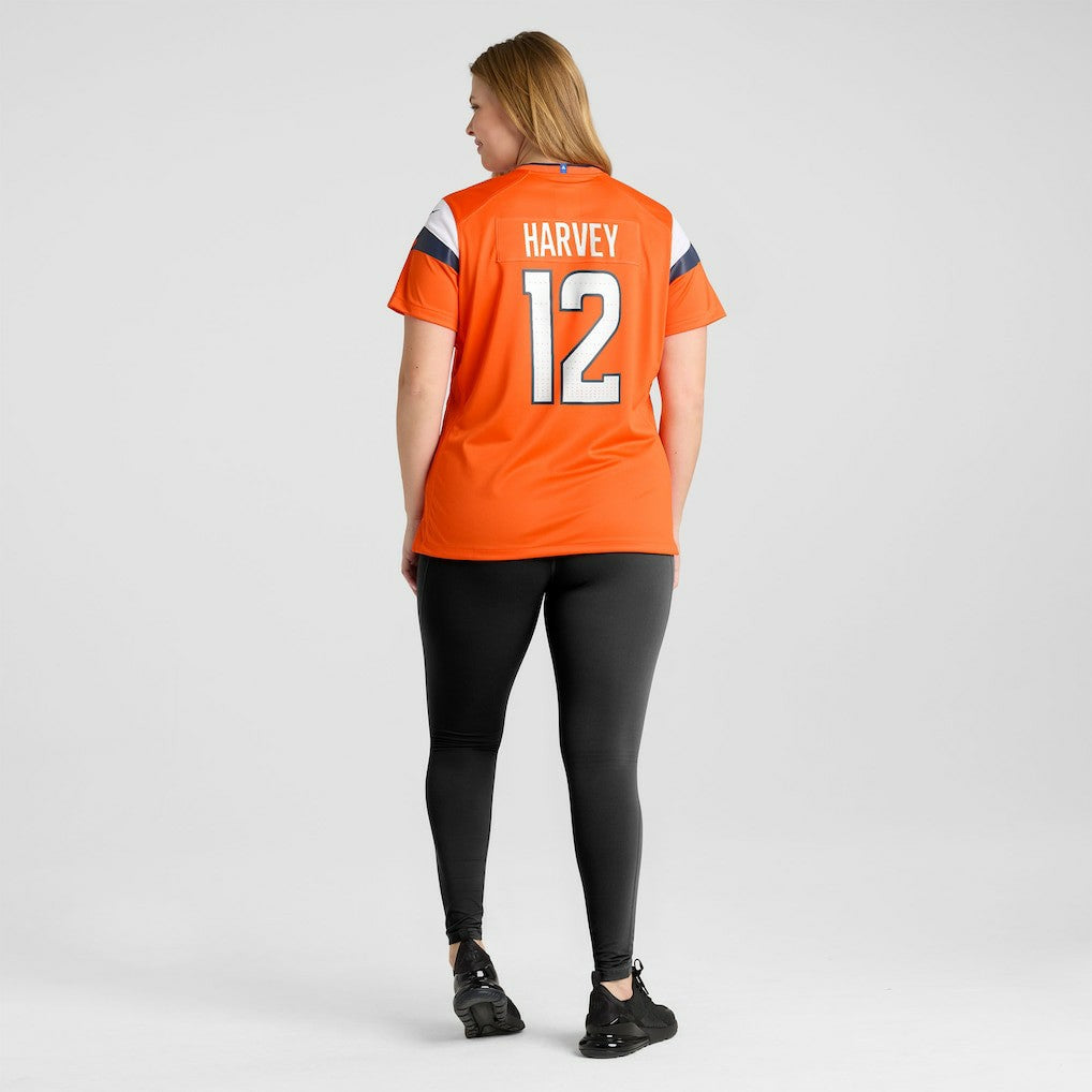 RJ Harvey Denver Broncos Women's Team Game Jersey - Orange - Nike