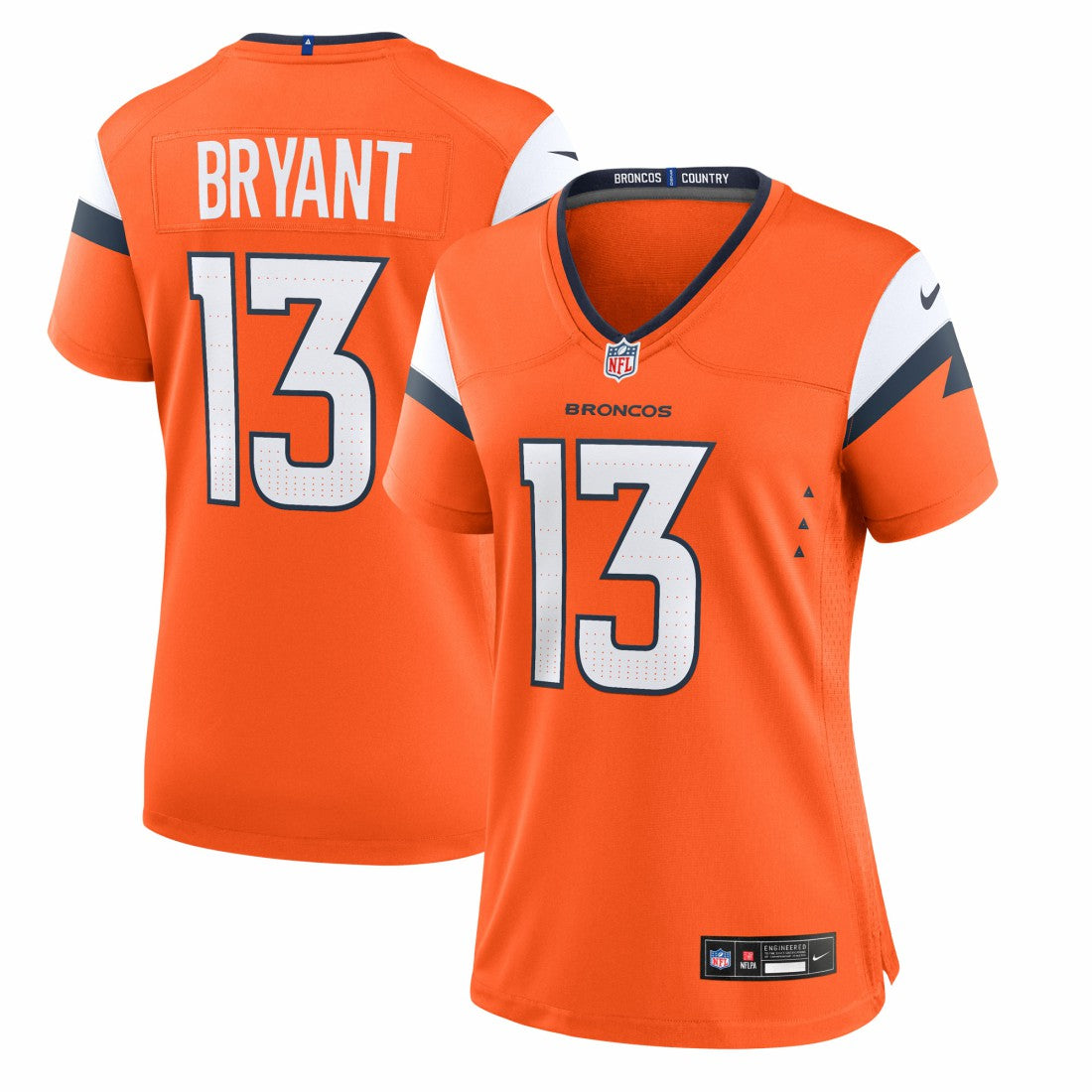Pat Bryant Denver Broncos Women's Team Game Jersey - Orange - Nike