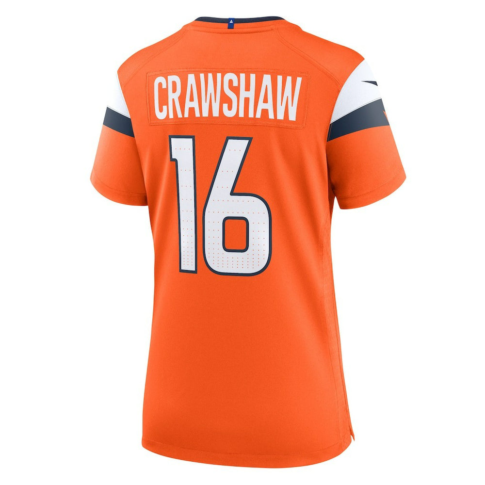Jeremy Crawshaw Denver Broncos Women's Team Game Jersey - Orange - Nike