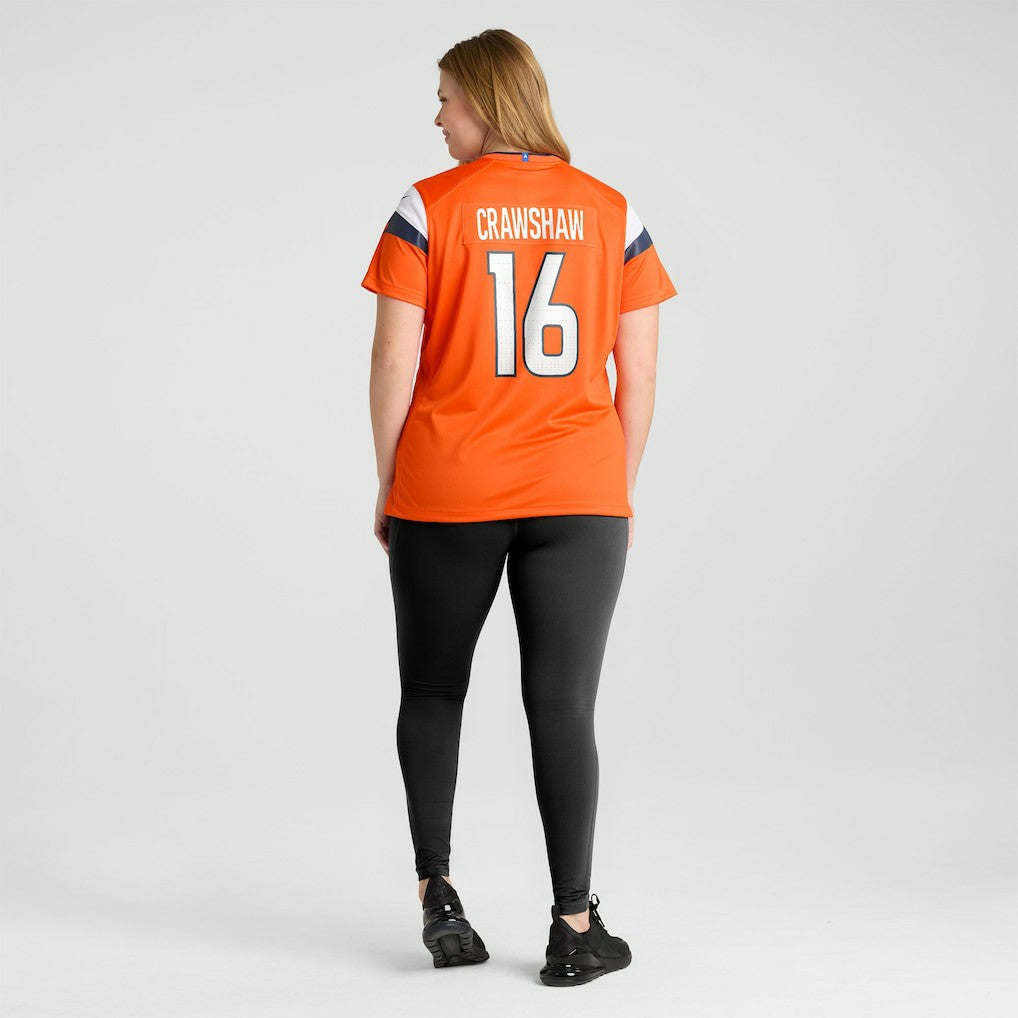 Jeremy Crawshaw Denver Broncos Women's Team Game Jersey - Orange - Nike