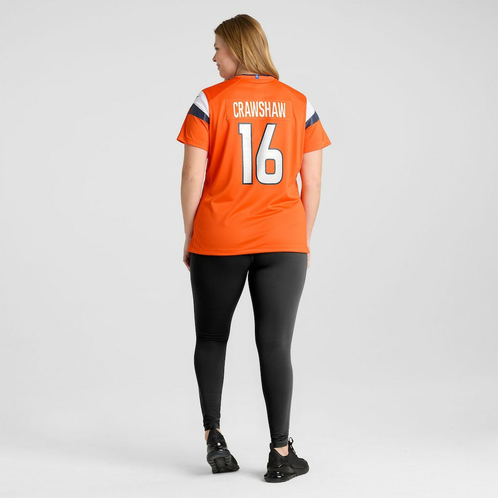 Jeremy Crawshaw Denver Broncos Women's Team Game Jersey - Orange - Nike