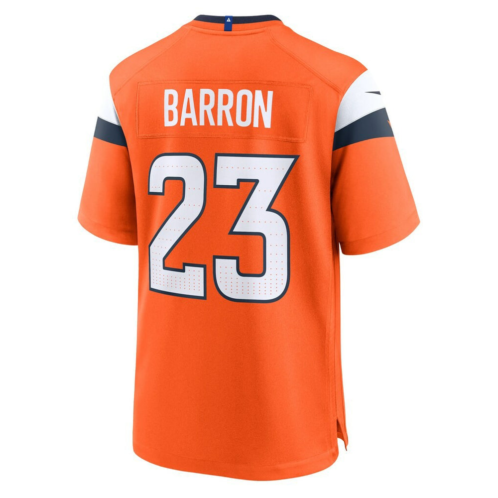 Jahdae Barron Denver Broncos Team Game Jersey - Orange - Nike