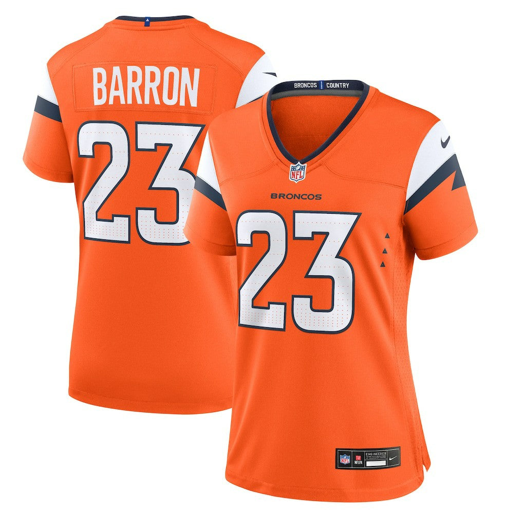Jahdae Barron Denver Broncos Women's Team Game Jersey - Orange - Nike