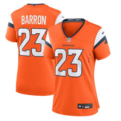 Jahdae Barron Denver Broncos Women's Team Game Jersey - Orange - Nike