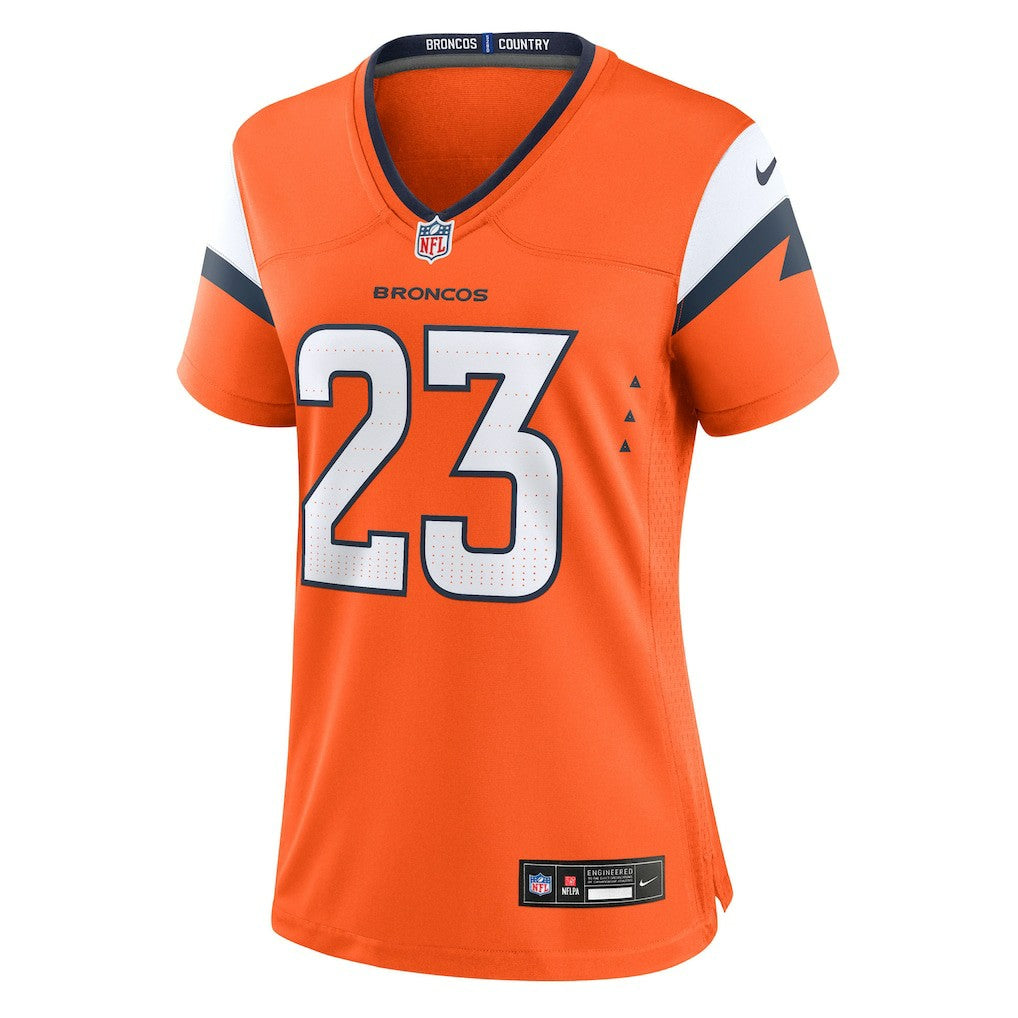 Jahdae Barron Denver Broncos Women's Team Game Jersey - Orange - Nike