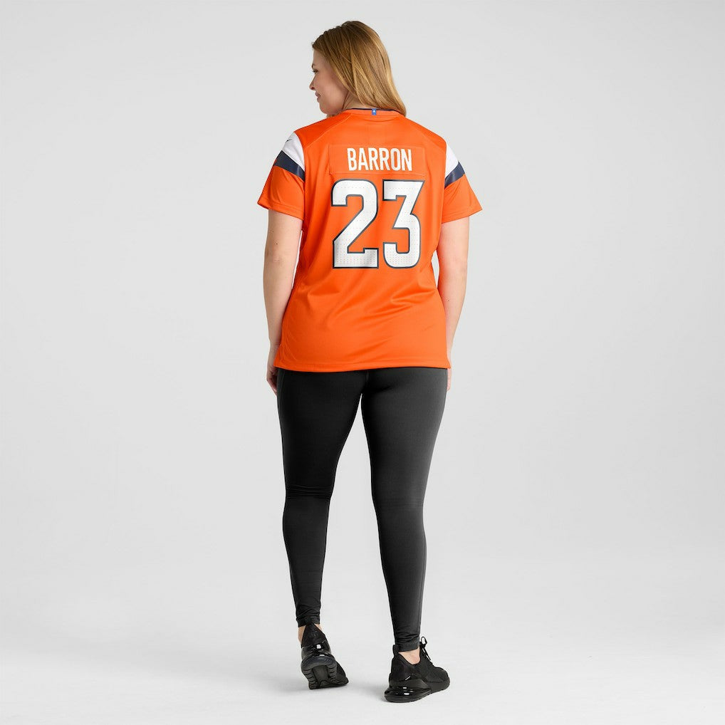Jahdae Barron Denver Broncos Women's Team Game Jersey - Orange - Nike
