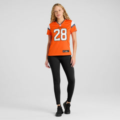 Tyler Badie Denver Broncos Women's Team Game Jersey - Orange - Nike