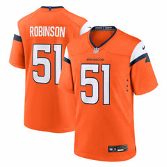 Que Robinson Denver Broncos Team Game Jersey - Orange - Nike