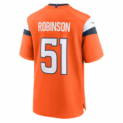 Que Robinson Denver Broncos Team Game Jersey - Orange - Nike