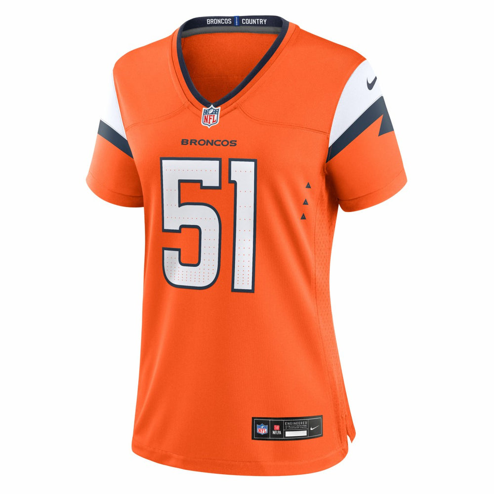 Que Robinson Denver Broncos Women's Team Game Jersey - Orange - Nike