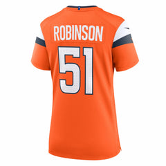 Que Robinson Denver Broncos Women's Team Game Jersey - Orange - Nike