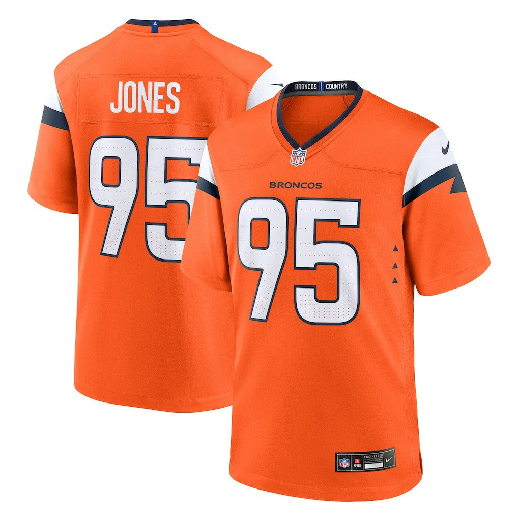 Sai'vion Jones Denver Broncos Team Game Jersey - Orange - Nike