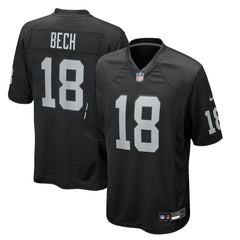 Jack Bech Las Vegas Raiders Team Game Jersey - Black - Nike