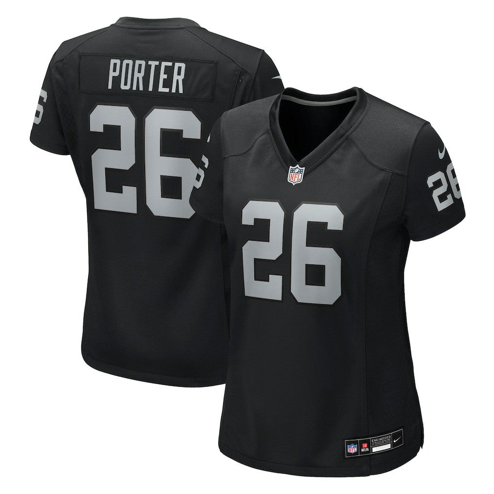 Darien Porter Las Vegas Raiders Women's Team Game Jersey - Black - Nike
