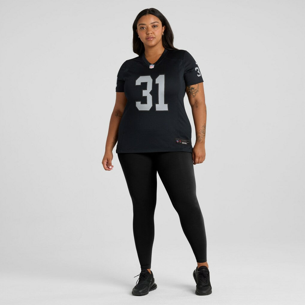 Raheem Mostert Las Vegas Raiders Women's Team Game Jersey - Black - Nike