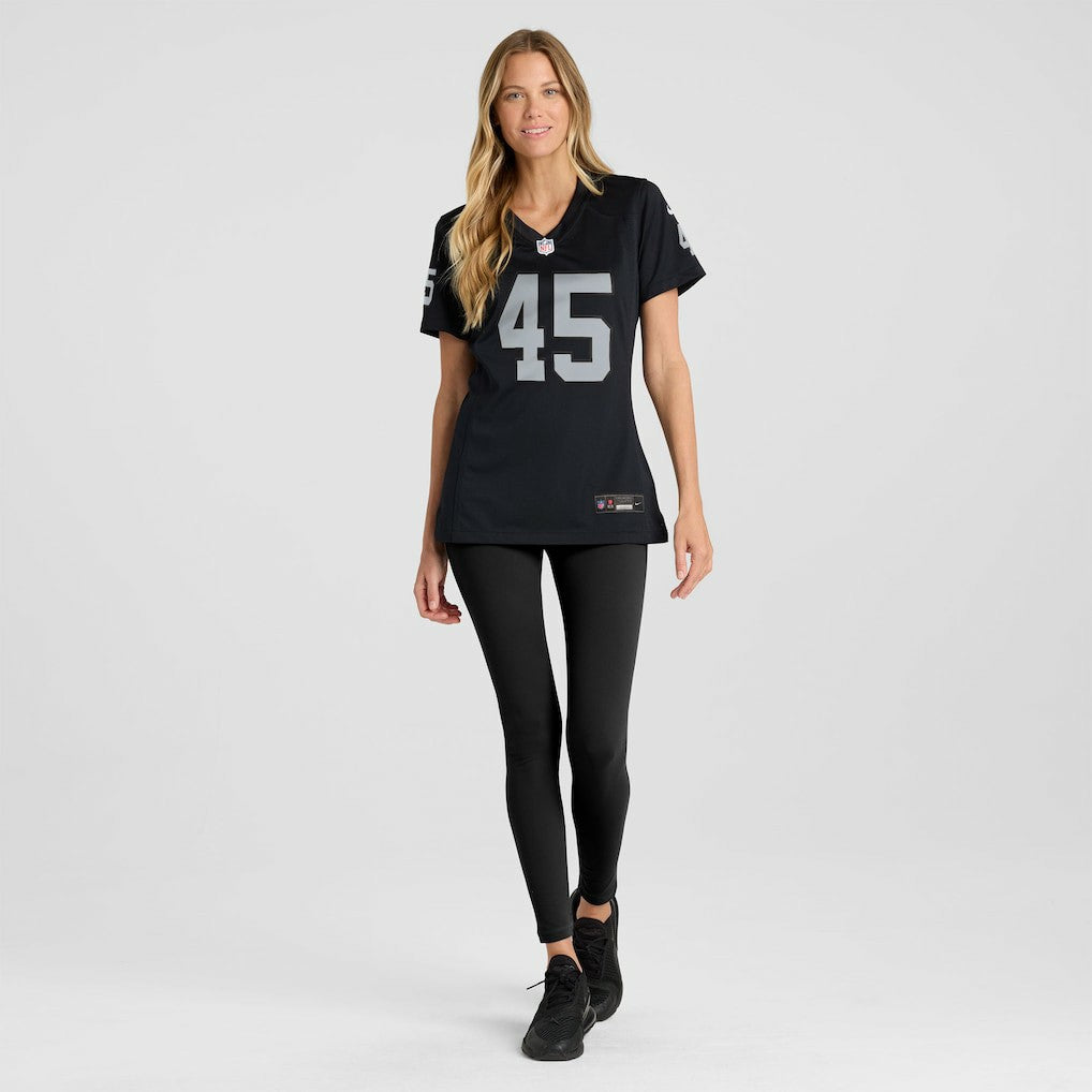 Devin White Las Vegas Raiders Women's Team Game Jersey - Black - Nike