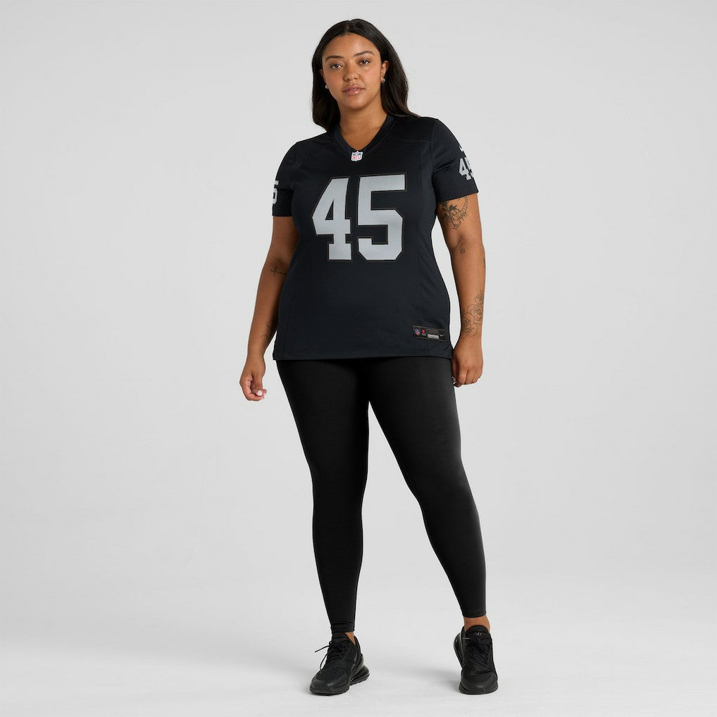 Devin White Las Vegas Raiders Women's Team Game Jersey - Black - Nike