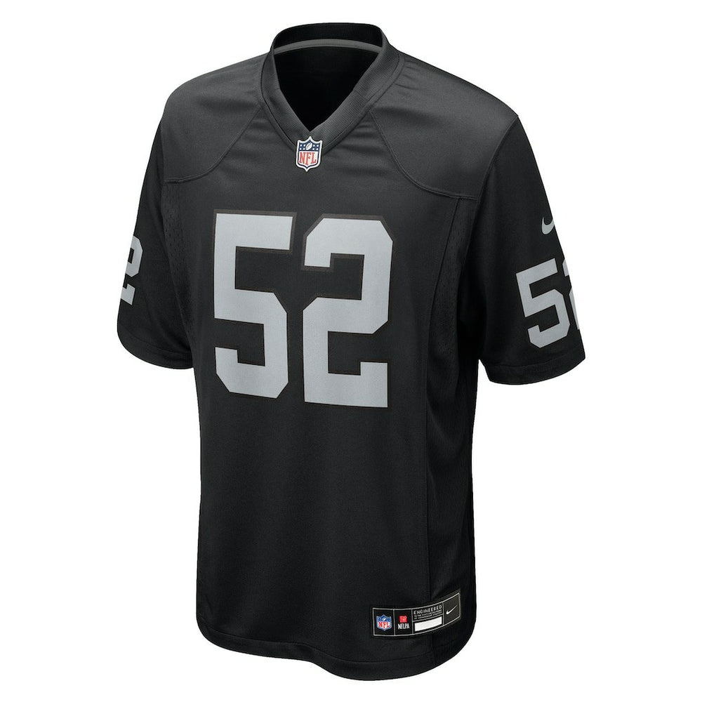 Elandon Roberts Las Vegas Raiders Team Game Jersey - Black - Nike