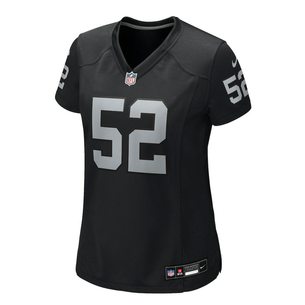 Elandon Roberts Las Vegas Raiders Women's Team Game Jersey - Black - Nike