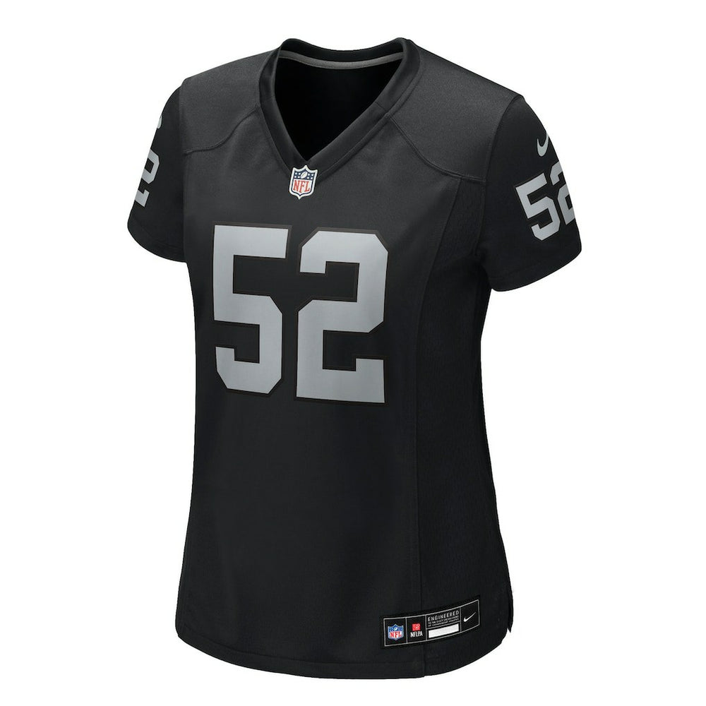 Elandon Roberts Las Vegas Raiders Women's Team Game Jersey - Black - Nike