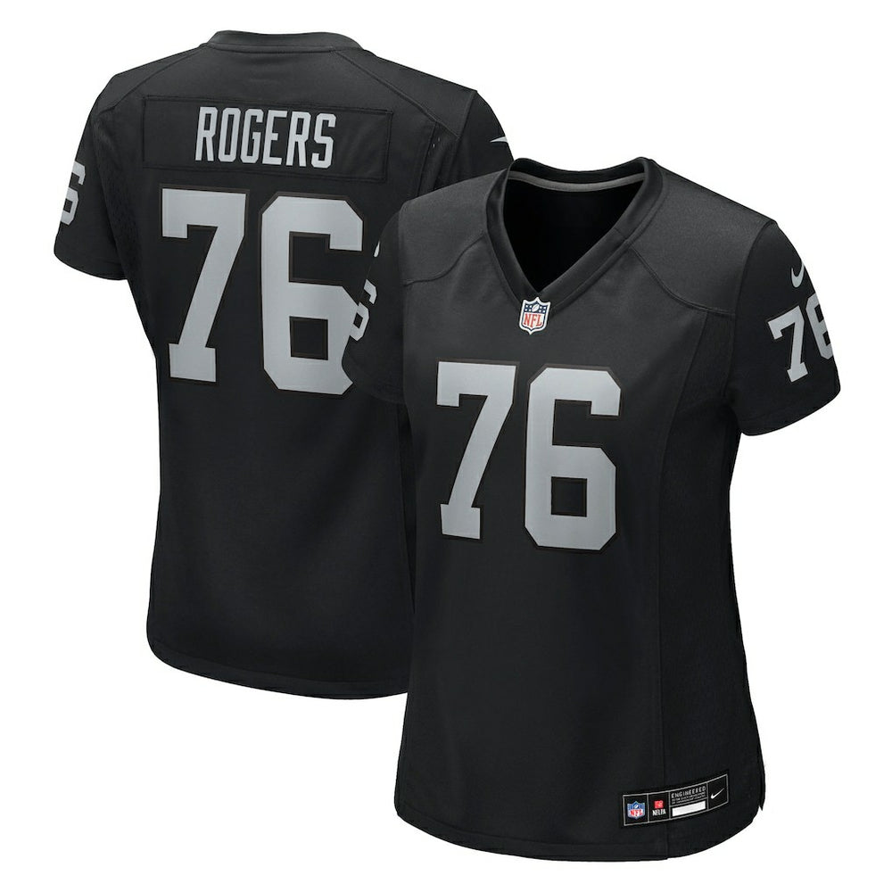 Caleb Rogers Las Vegas Raiders Women's Team Game Jersey - Black - Nike