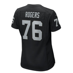 Caleb Rogers Las Vegas Raiders Women's Team Game Jersey - Black - Nike