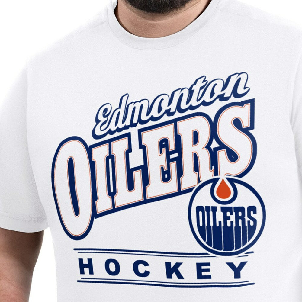 Edmonton Oilers G-III Sports by Carl Banks Adaptive Headliner T-Shirt - White | NHL Clearance