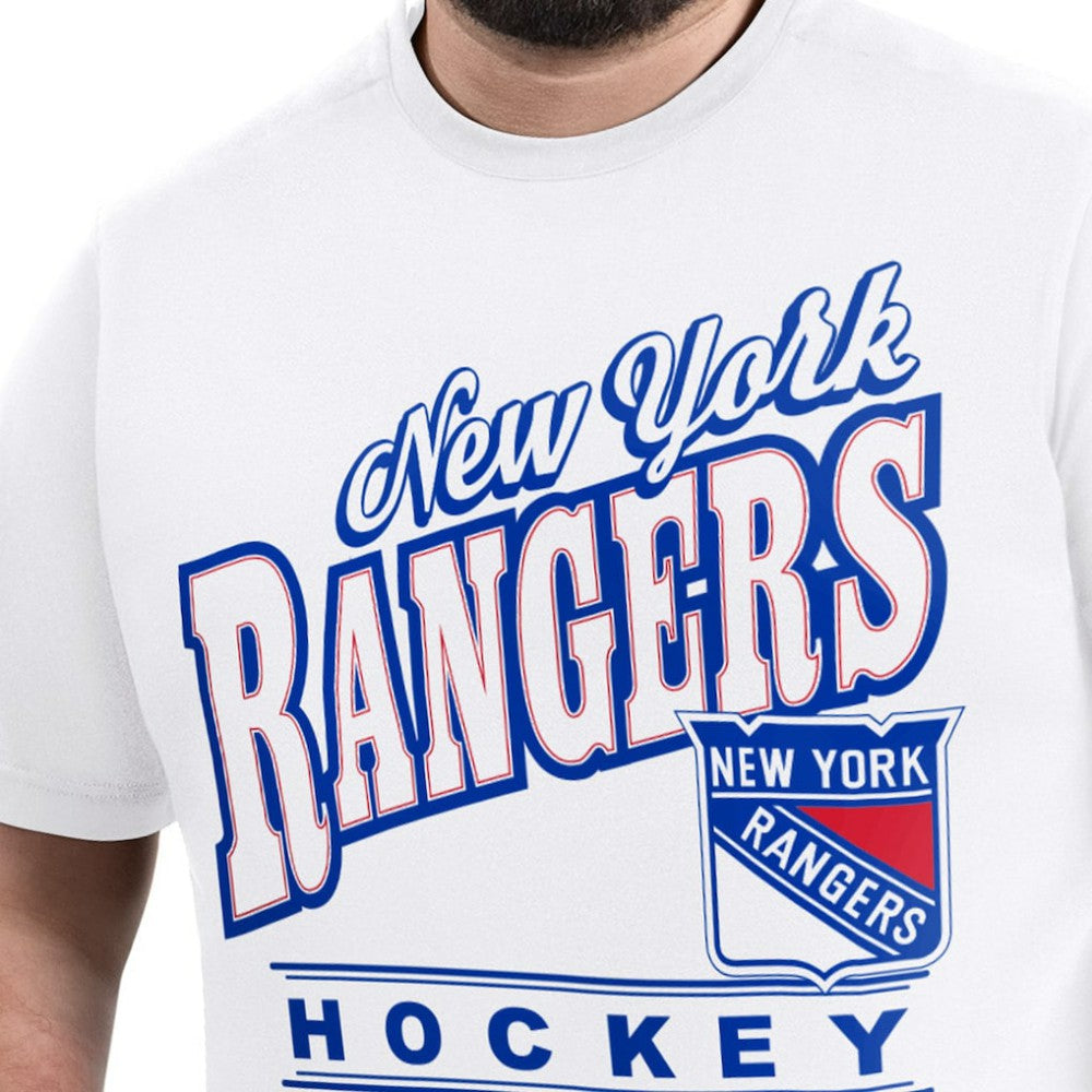 New York Rangers G-III Sports by Carl Banks Adaptive Headliner T-Shirt - White | NHL Lifestyle
