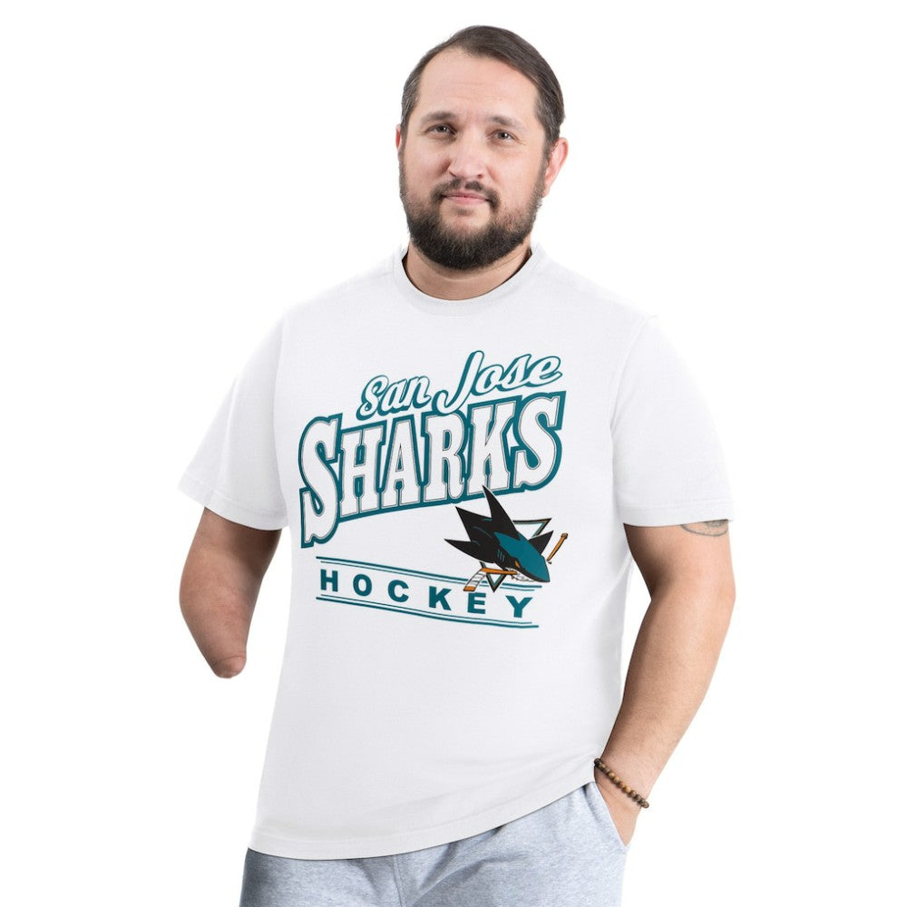 San Jose Sharks G-III Sports by Carl Banks Adaptive Headliner T-Shirt - White | NHL discount