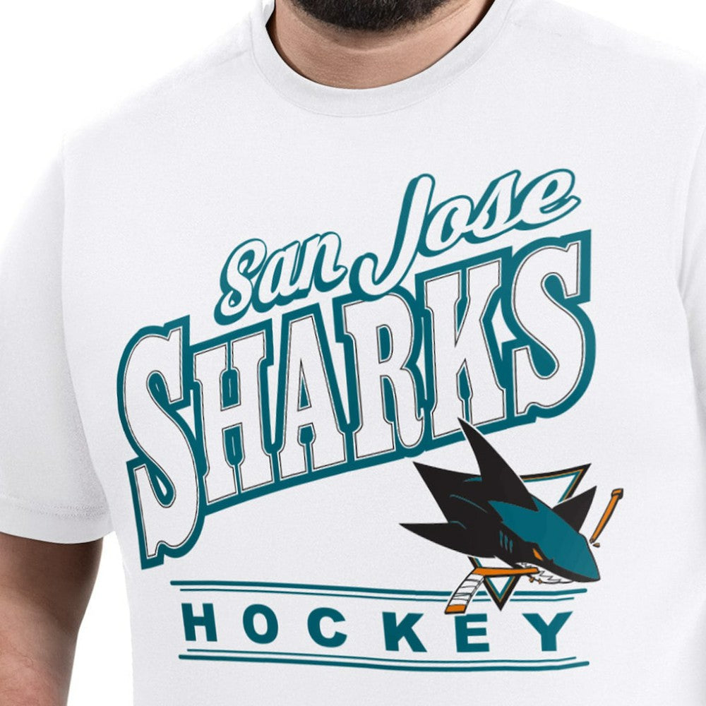 San Jose Sharks G-III Sports by Carl Banks Adaptive Headliner T-Shirt - White | NHL discount