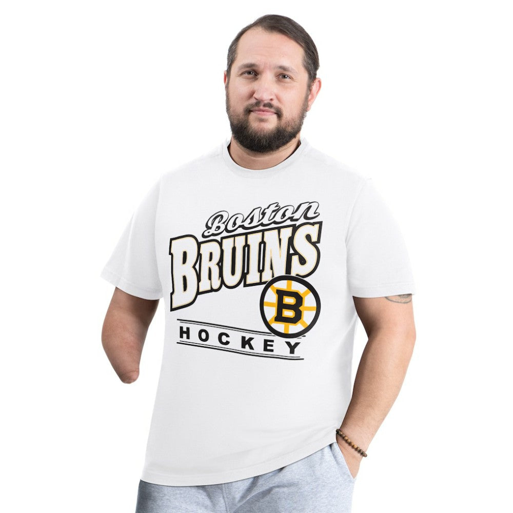 Boston Bruins G-III Sports by Carl Banks Adaptive Headliner T-Shirt - White | NHL Lifestyle