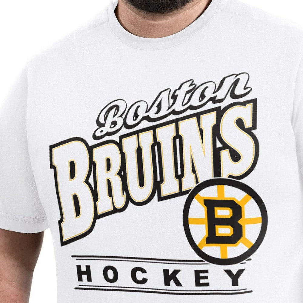 Boston Bruins G-III Sports by Carl Banks Adaptive Headliner T-Shirt - White | NHL Lifestyle