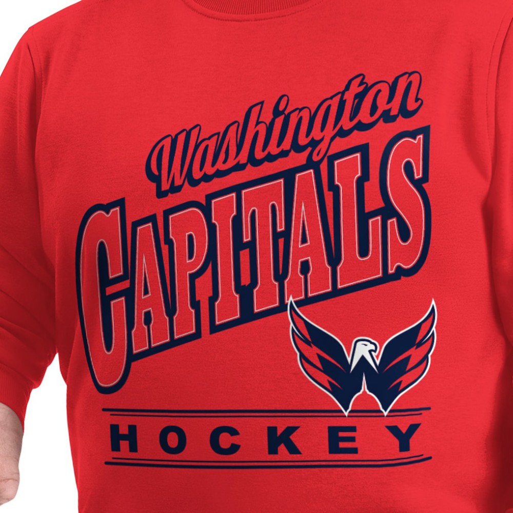Washington Capitals G-III Sports by Carl Banks Adaptive Headliner Fleece Sweatshirt - Red | NHL online