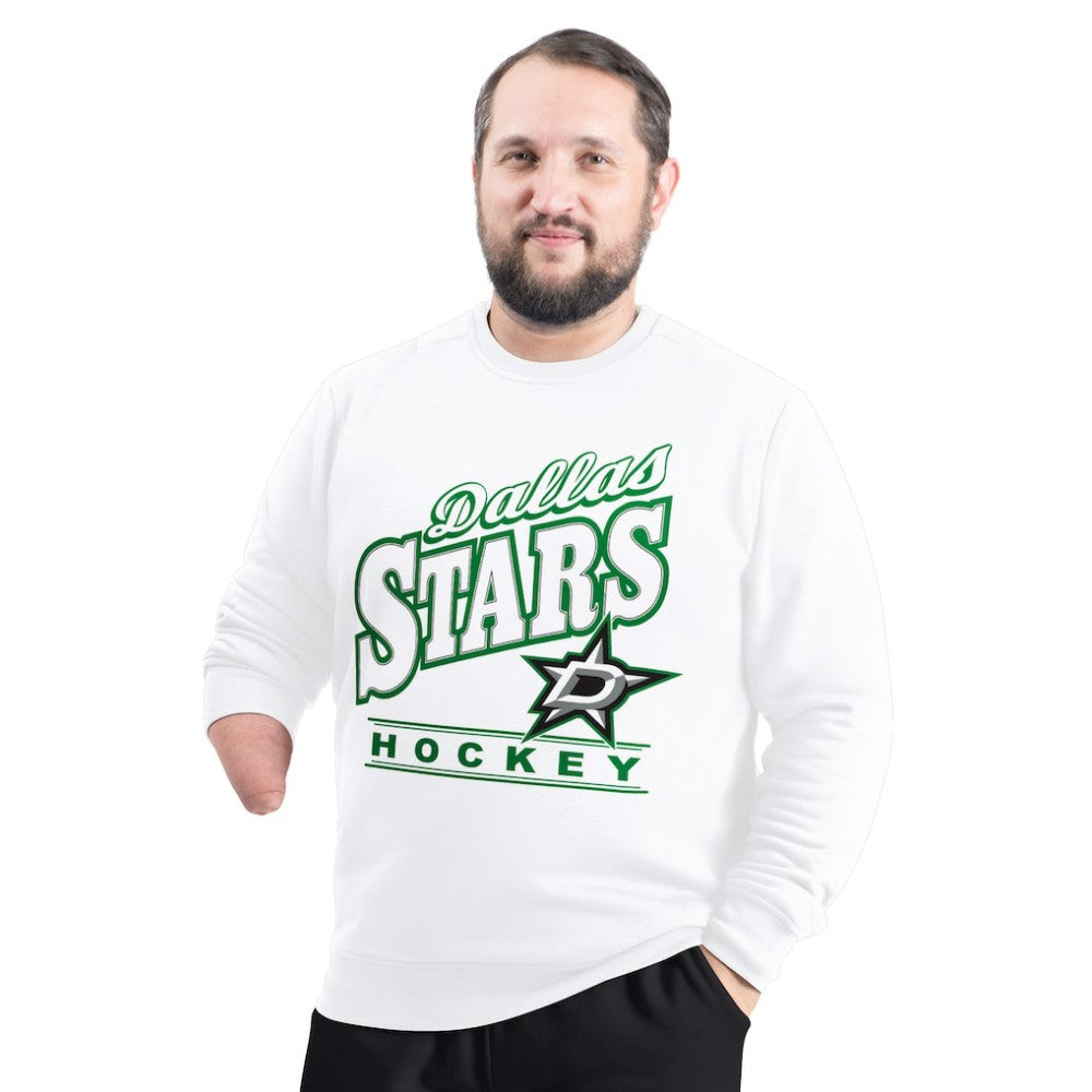 Dallas Stars G-III Sports by Carl Banks Adaptive Headliner Fleece Sweatshirt - White | NHL online