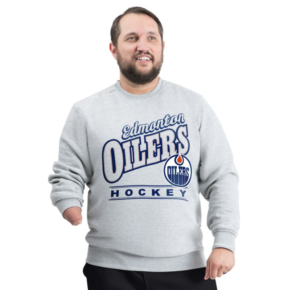 Edmonton Oilers G-III Sports by Carl Banks Adaptive Headliner Fleece Sweatshirt - Gray | NHL online