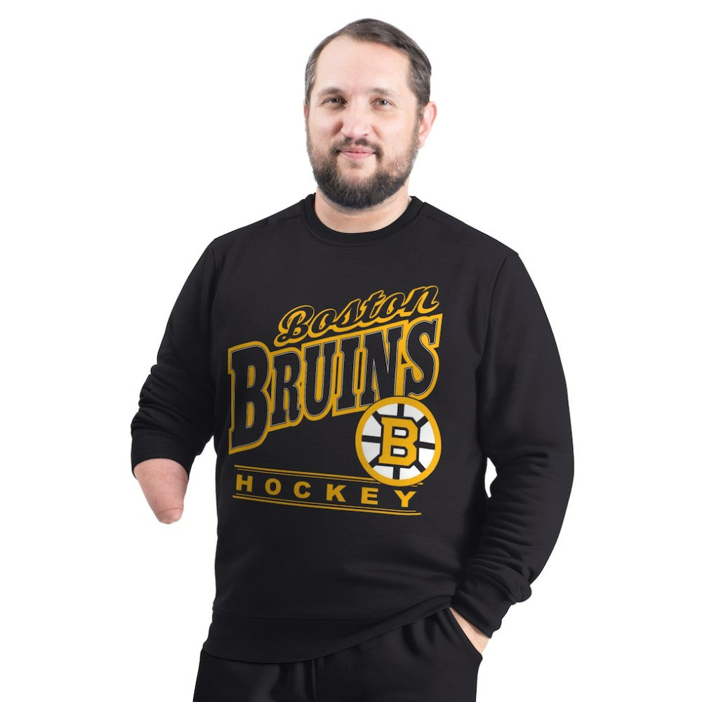 Boston Bruins G-III Sports by Carl Banks Adaptive Headliner Fleece Sweatshirt - Black | NHL online