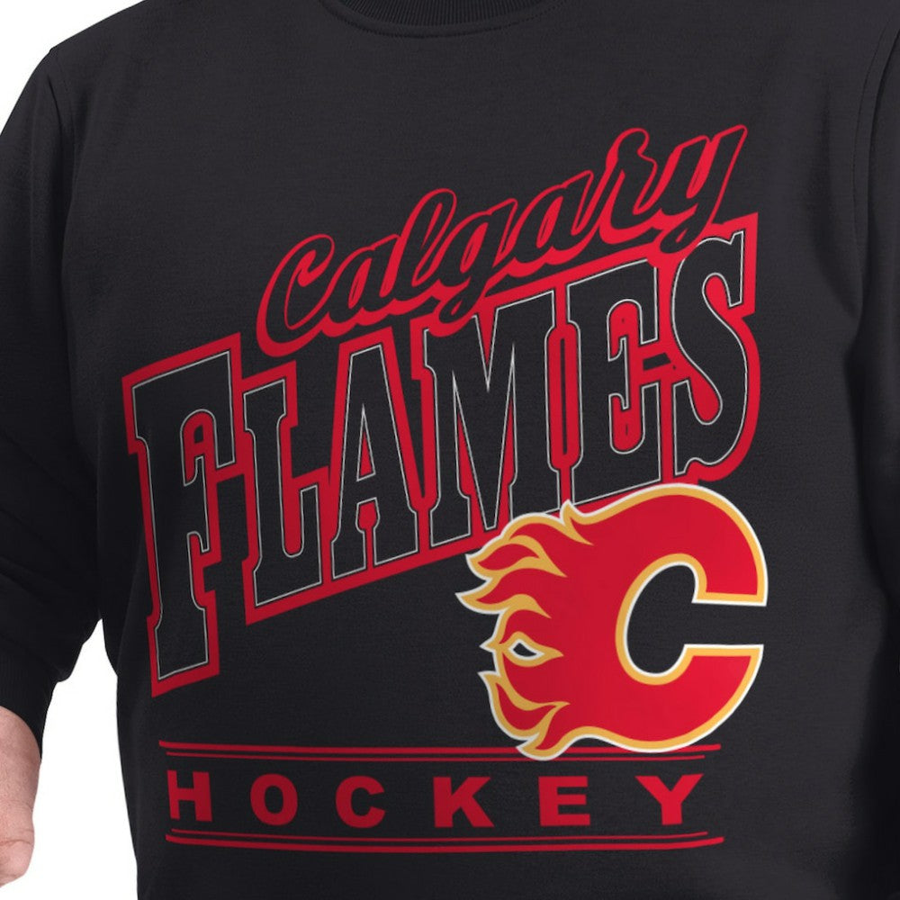 Calgary Flames G-III Sports by Carl Banks Adaptive Headliner Fleece Sweatshirt - Black | NHL near me